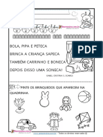 Atividades de Alfabetização Quadrinha Sílabas Palavras