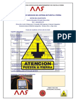 Certificado de Medicion de Resistencia Electrica Del Sistema de Puesta A Tierra 1