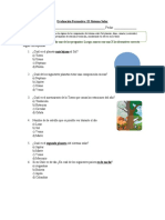 Evaluación Formativa SISTEMA SOLAR 3ero Basico