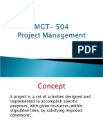 E - 701, Project Management