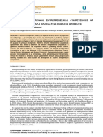 Assessment of Personal Entrepreneurial Characteristics of University of Mindanao Graduating Business Students