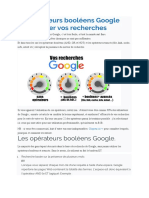 Liste Des Opérateurs de Recherche Avancée de Google