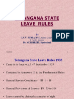 Telangana State Leave Rules: G.V.V. Subba Rao Dr. MCR HRDIT, Hyderabad