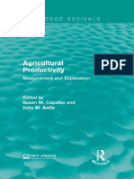 Agricultural Productivity Measurement and Explanation by Susan M. Capalbo, John M. Antle