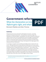 Declaration Government Reform