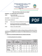 Informe de La Semana de Reflexión PROFESOR (A)