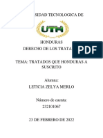 Tarea II Parcial Compendio de Tratados Internacionales Ratificados Por Honduras