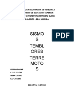 Sismos Temblores y Terremotos