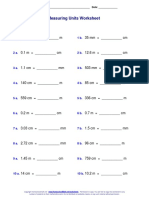 Measurement Units Worksheet