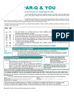 Par-Q Test Questionnaire