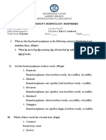 Workshop 5 Morphology Morphemes