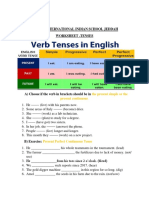 Worksheet - Tenses