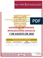 Agenda de Previsiones Del 7 de Agosto 2023