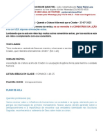 EBD - Lição 4 - Adultos - Quando A Criatura Vale Mais Que o Criador - 3 Trimestre 2023