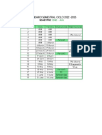 Horarios de Clase - Enero - Junio 2021