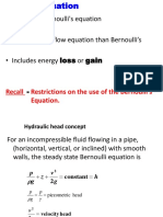 Energy Conservation - Bernoulli's Equation