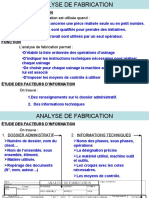 Analyse de Fabrication