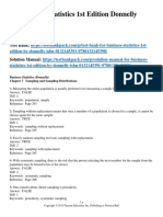 Business Statistics 1st Edition Donnelly Test Bank 1