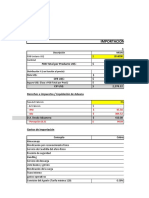 Formato de Costo de Importación Yhon K