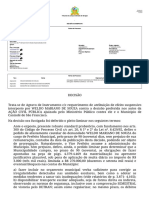 Decisão Da Justiça Sobre o Prefeito de Canindé