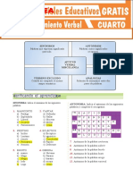 Aptitud Verbal Ejercicios para Cuarto Grado de Secundaria