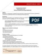 ARQ III - LANAMENTO DE ATIVIDADE - Estudo de Caso Casa - 2023