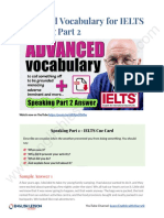 Advanced Vocabulary For IELTS Speaking Part 2