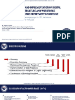 Status of Adoption and Implementation of Digital Engineering Infrastructure and Workforce Development Within The Department of Defense