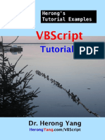 VBScript Tutorials - Herong - S Tutorial Examples