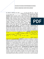 Escritura de Disolucion de Sociedad de Responsabilidad Limitada