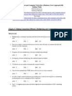 Data Communications and Computer Networks A Business Users Approach 8th Edition White Test Bank 1