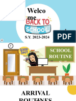 Classroom Routines SY 23-24