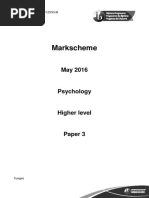 Psychology Paper 3 HL Markscheme