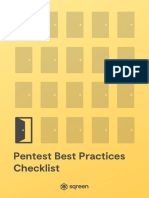 Pentest Best Practices Checklist PDF