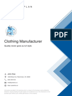 Clothing Manufacturer Business Plan Example