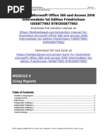 Illustrated Microsoft Office 365 and Access 2016 Intermediate 1st Edition Friedrichsen Solutions Manual 1