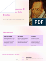 Miguel de Cervantes El Hombre Detras de La Palabra