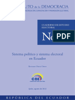 Sistema Poltico y Sistema Electoral en El Ecuador