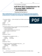 Enhanced Microsoft Word 2013 Comprehensive 1st Edition Vermaat Test Bank Download