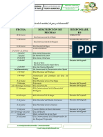 Calendario Civico, Ambiental