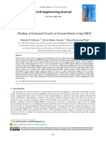 Civil Engineering Journal: Healing of Generated Cracks in Cement Mortar Using MICP