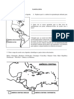 Ficha de Atividades América Latina