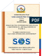 Portada Proyecto Primero Bachillerato Interdisciplinar Humanístico Fase 1