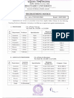 Recruitment Notice (Professor, Associate Professor & Assistant Professor)