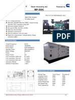 General Features: Diesel Generating Set Powered by