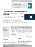 Thermal Improvement in Magnetized Nanofluid For Multiple Shapes Nanoparticles Over Radiative Rotating Disk