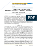 Political Environment and Corruption Perception in Nigeria: An Empirical Assessment