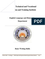 Basic Writing Skills Module