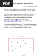 Ejercicio de Diversidad Alfa Beta y Gamma Por Luis Rojas