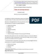 La Fiche de Jurisprudence: Droit